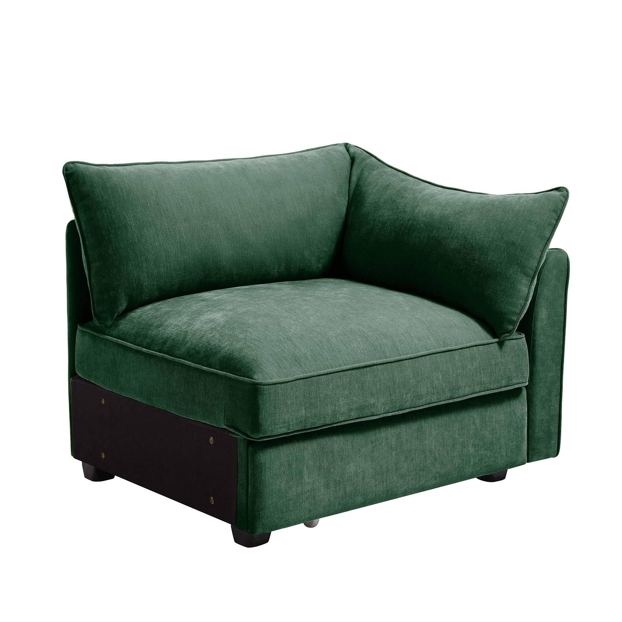 Front. Roomtec - Sofa RSF VelvetGreen - Green.