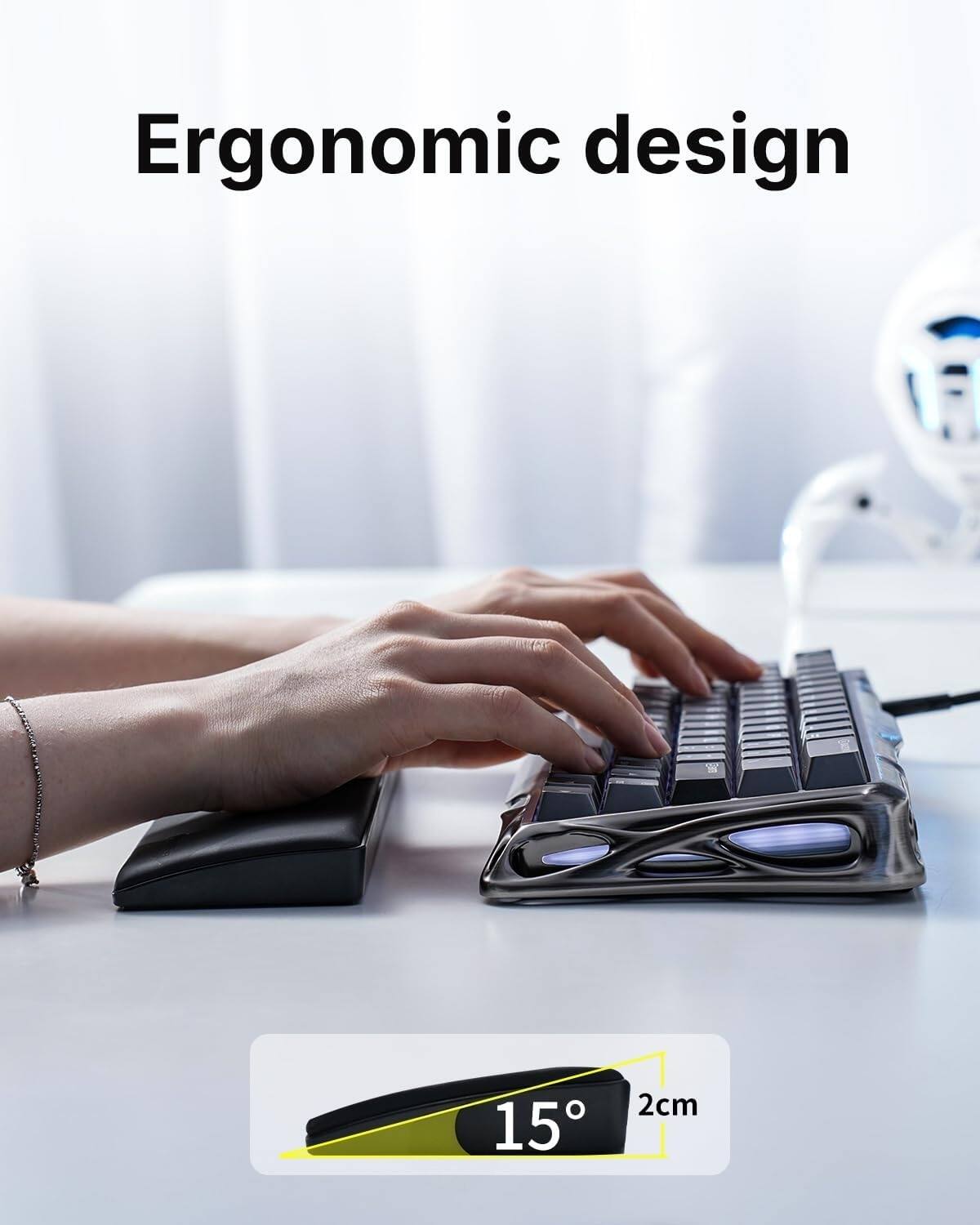 Ergonomic design

15° 2cm
