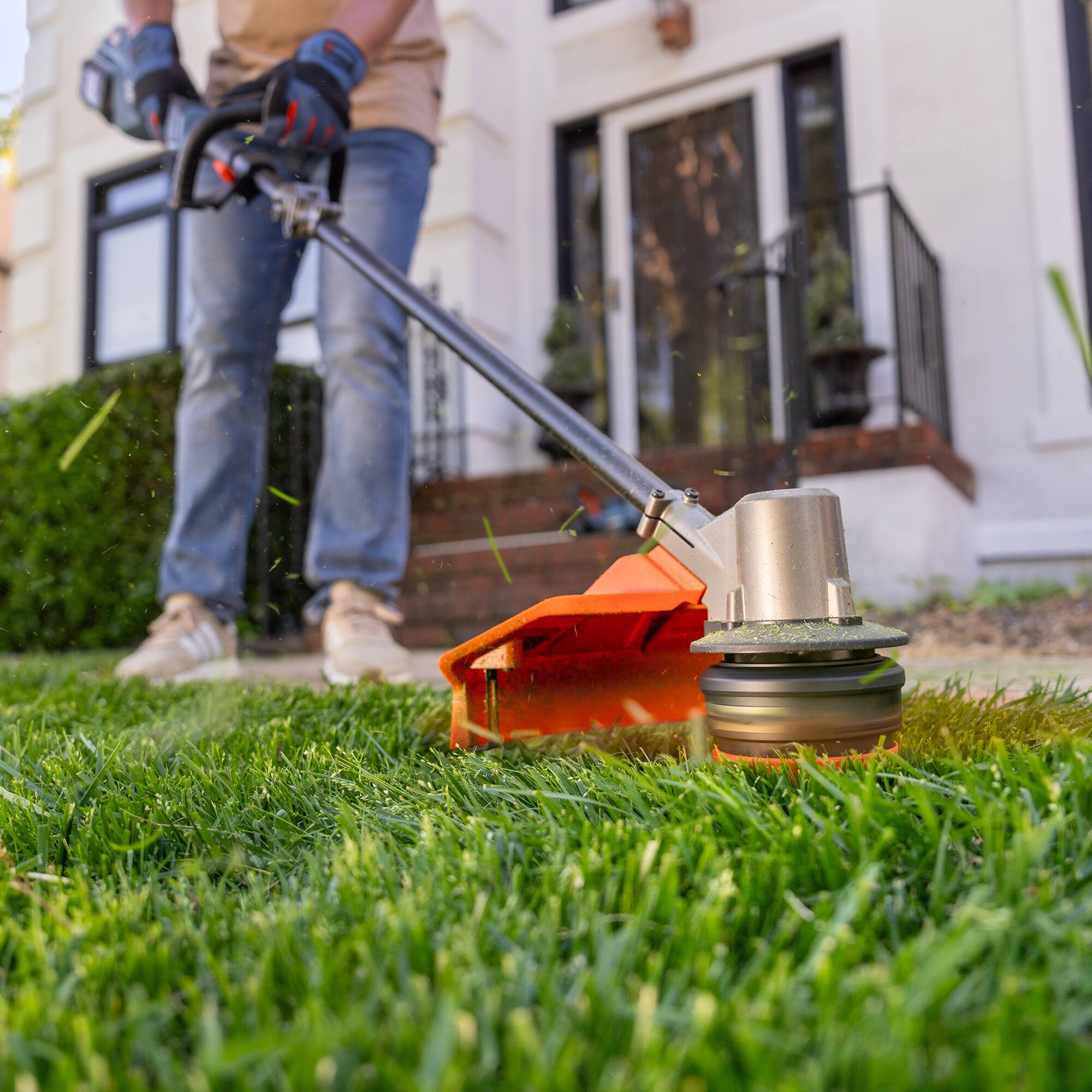 Alt View 10. SENIX - X6 60V Max* 16" Cordless String Trimmer, Brushless (3.0 Ah Battery & Charger Included) - Blue.