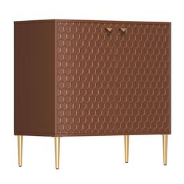 Boyel Living - 2 Door Cabinet Storage Cabinet - Chocolate Brown