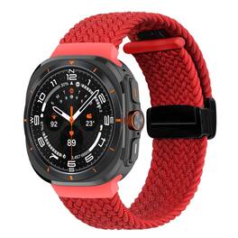 Stock Preferred - Braided Nylon Band for Samsung Galaxy Watch Ultra 2025 - Red