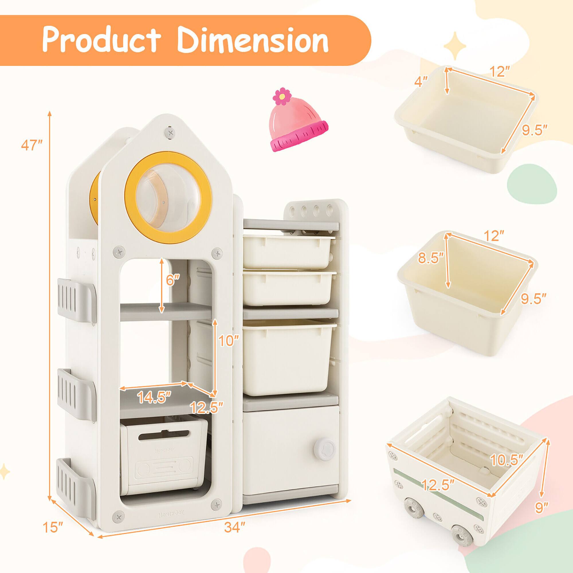 Product Dimension

- 47" (height)
- 15" (width)
- 34" (depth)
- 14.5" (shelf height)
- 12.5" (shelf depth)
- 10" (shelf height)
- 8.5" (shelf depth)
- 12" (shelf height)
- 9.5" (shelf depth)
- 4" (top shelf width)
- 12" (top shelf depth)
- 9.5" (top shelf depth)
- 10.5" (bottom drawer width)
- 12.5" (bottom drawer depth)
- 9" (bottom drawer depth)