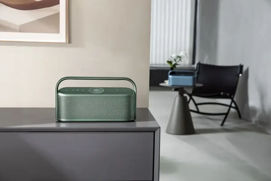Alt View 15. Soundcore - by Anker Motion X600 Hi-Res Spatial Audio IPX7 Waterproof Portable Bluetooth Speaker with Aux-In and Rugged Metal Design - Green.