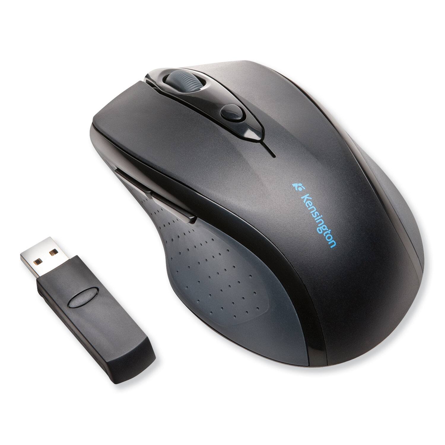 Alt View 1. Kensington - Kensington K72370US Pro Fit 2.4 GHz Frequency/30 ft Wireless Range Right Hand Use Full-Size Wireless Mouse - Black - Black.