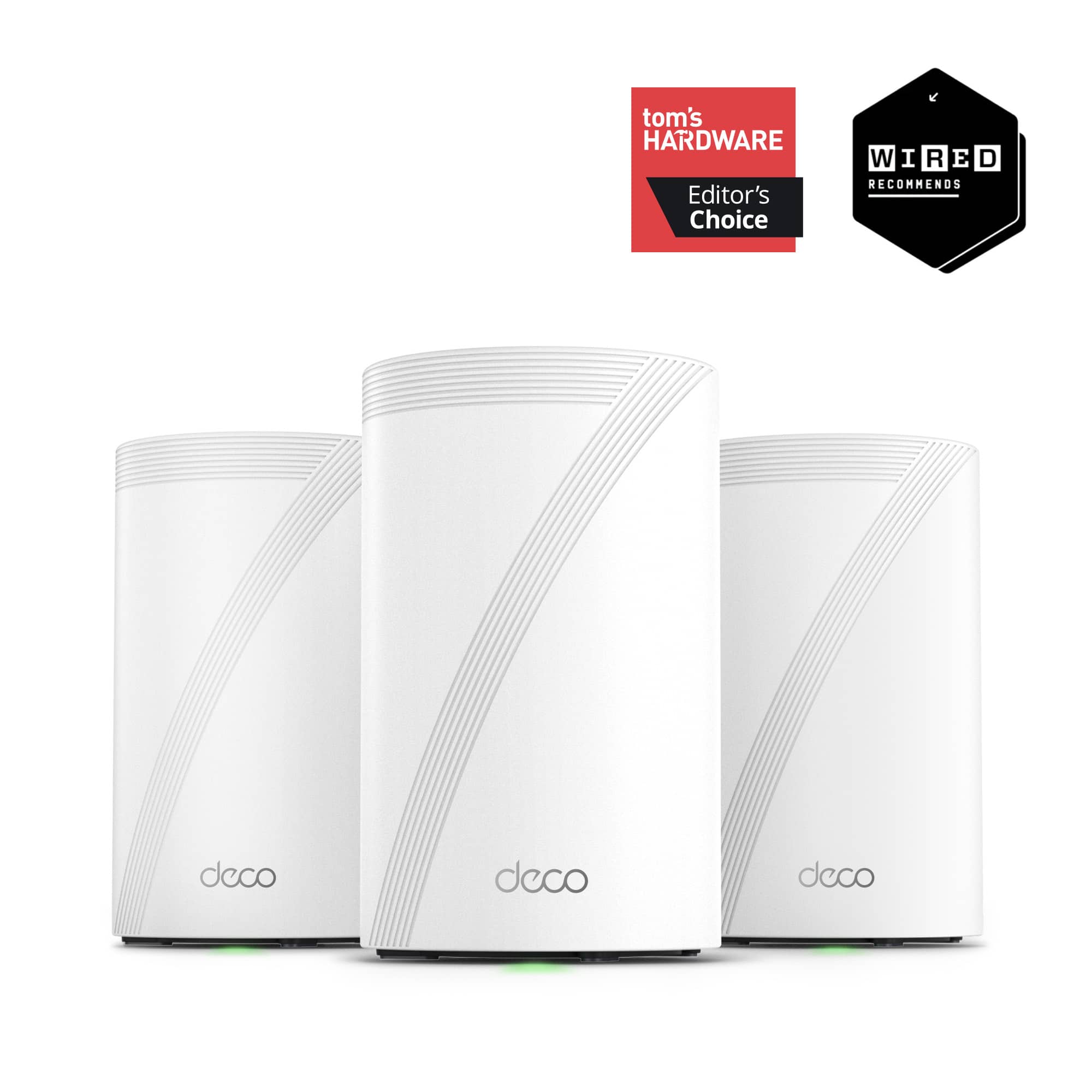 TP-Link - Deco 7 Pro BE14000 Tri-Band Wi-Fi 7 Whole Home Mesh Router System - Deco BE68 (3-pack) - White