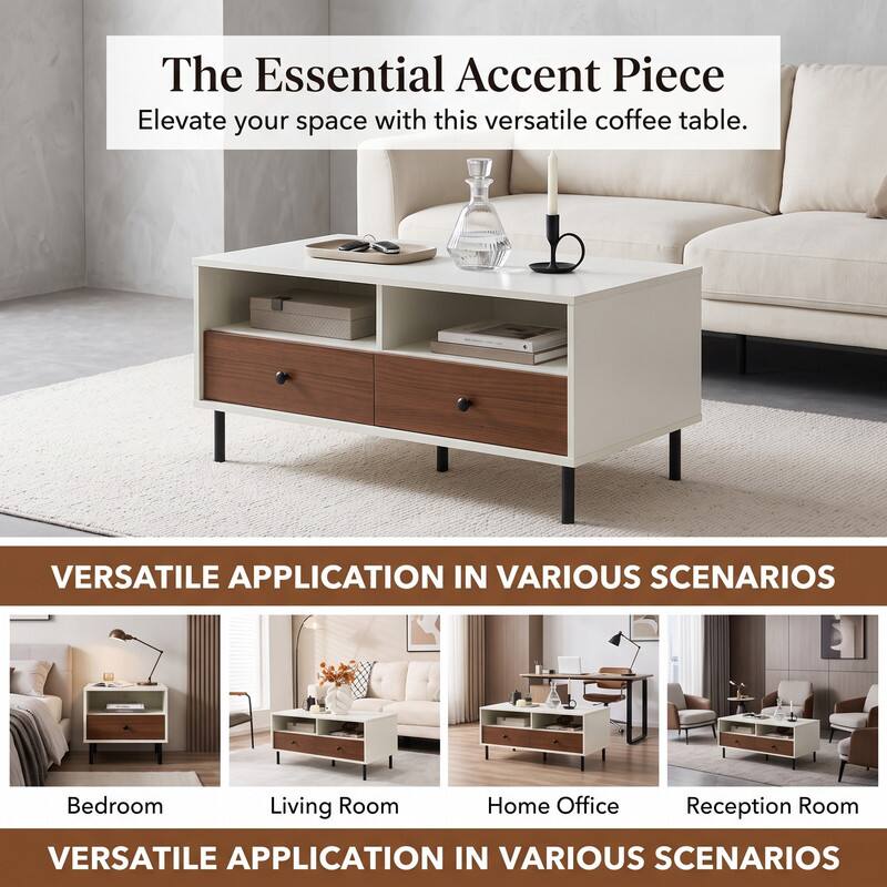 The Essential Accent Piece  
Elevate your space with this versatile coffee table.

VERSATILE APPLICATION IN VARIOUS SCENARIOS  
Bedroom  
Living Room  
Home Office  
Reception Room  
VERSATILE APPLICATION IN VARIOUS SCENARIOS