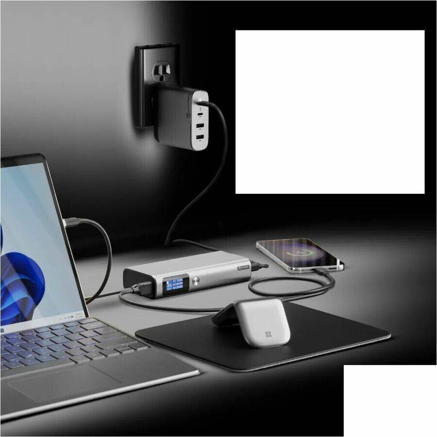 Alt View 7. Alogic - Alogic 20,000mAh power bank with 130W output, USB-C and USB-A ports fast charging laptops, smartphones, and tablets iPad.