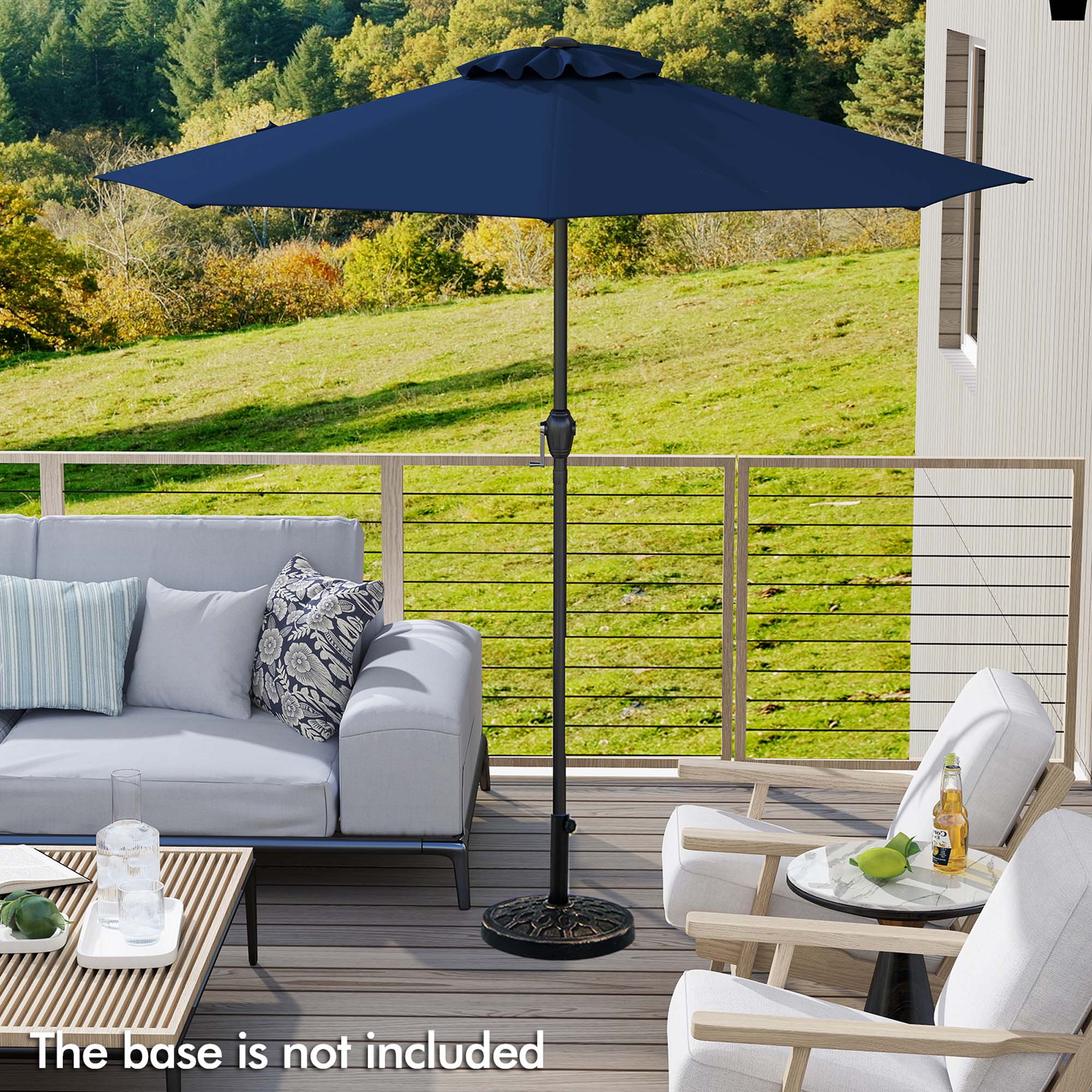 The base is not included.