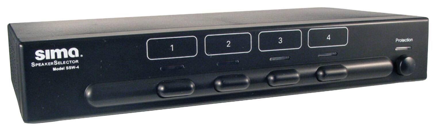 Front. Sima - 4-Pair Speaker Selector - Black.