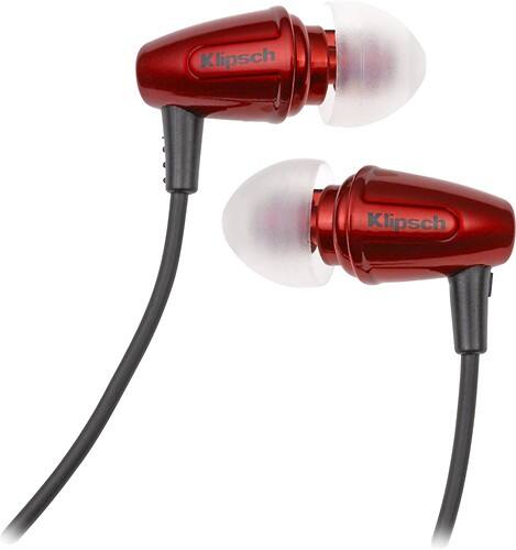 Front Standard. Klipsch - Image S3 Earbud Headphones - Rebel Red.