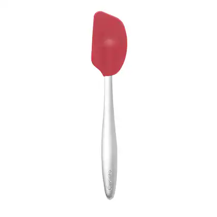 Front. Cuisipro - 8-Inch Silicone Piccolo Spatula, Red - Red.