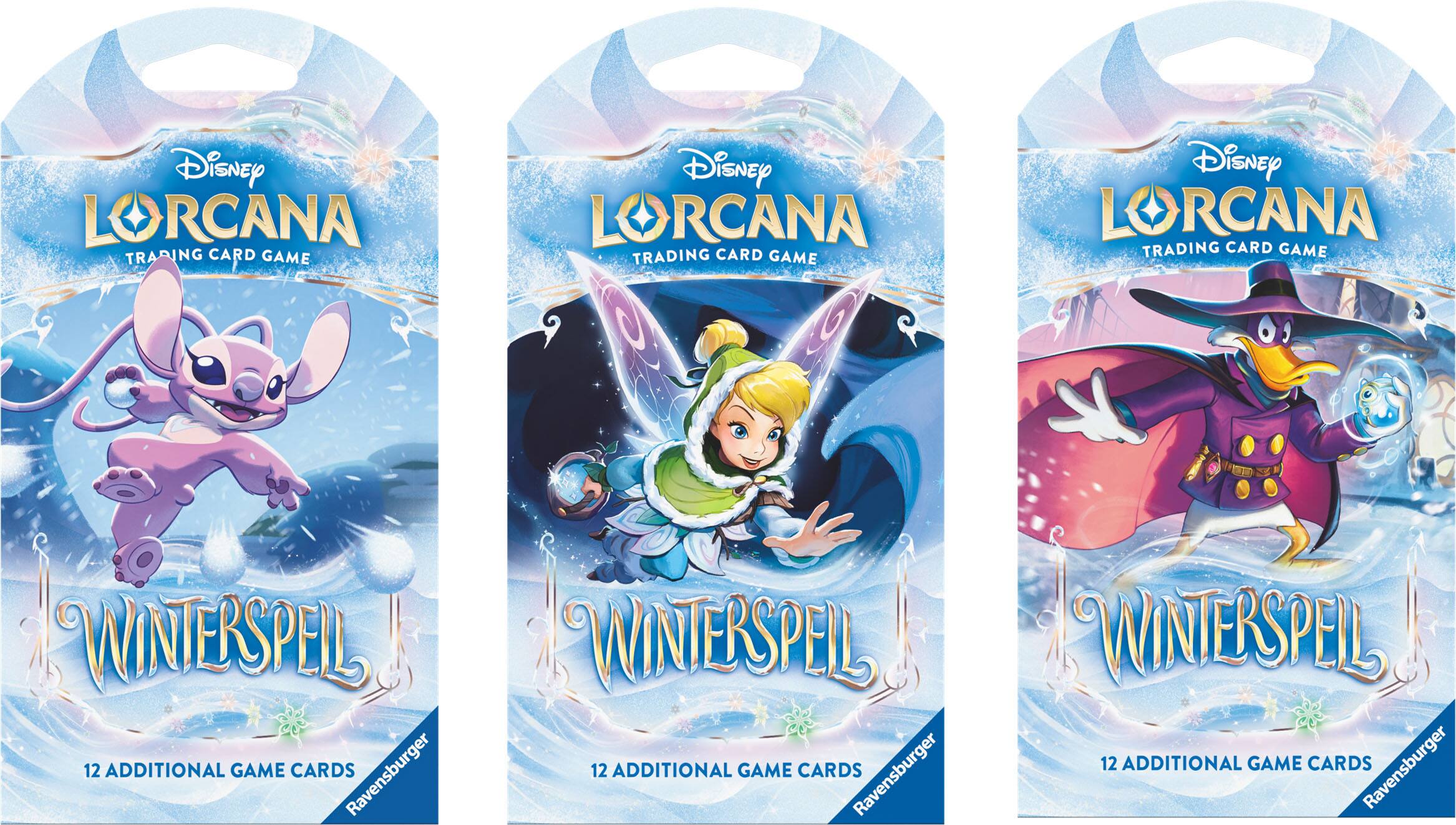 Disney Lorcana Trading Card Game  
Disney Lorcana Trading Card Game  
Disney Lorcana Trading Card Game  
Winterspell  
Winterspell  
Winterspell  
12 Additional Game Cards  
12 Additional Game Cards  
12 Additional Game Cards  
Ravensburger  
Ravensburger  
Ravensburger