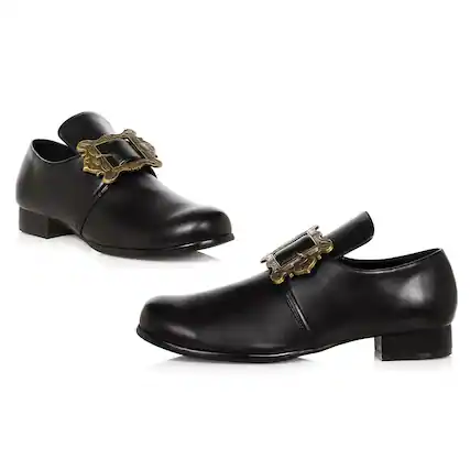 Front. Ellie Shoes - Colonial/Pirate Adult Costume Shoes| M 10-11 - Gold.