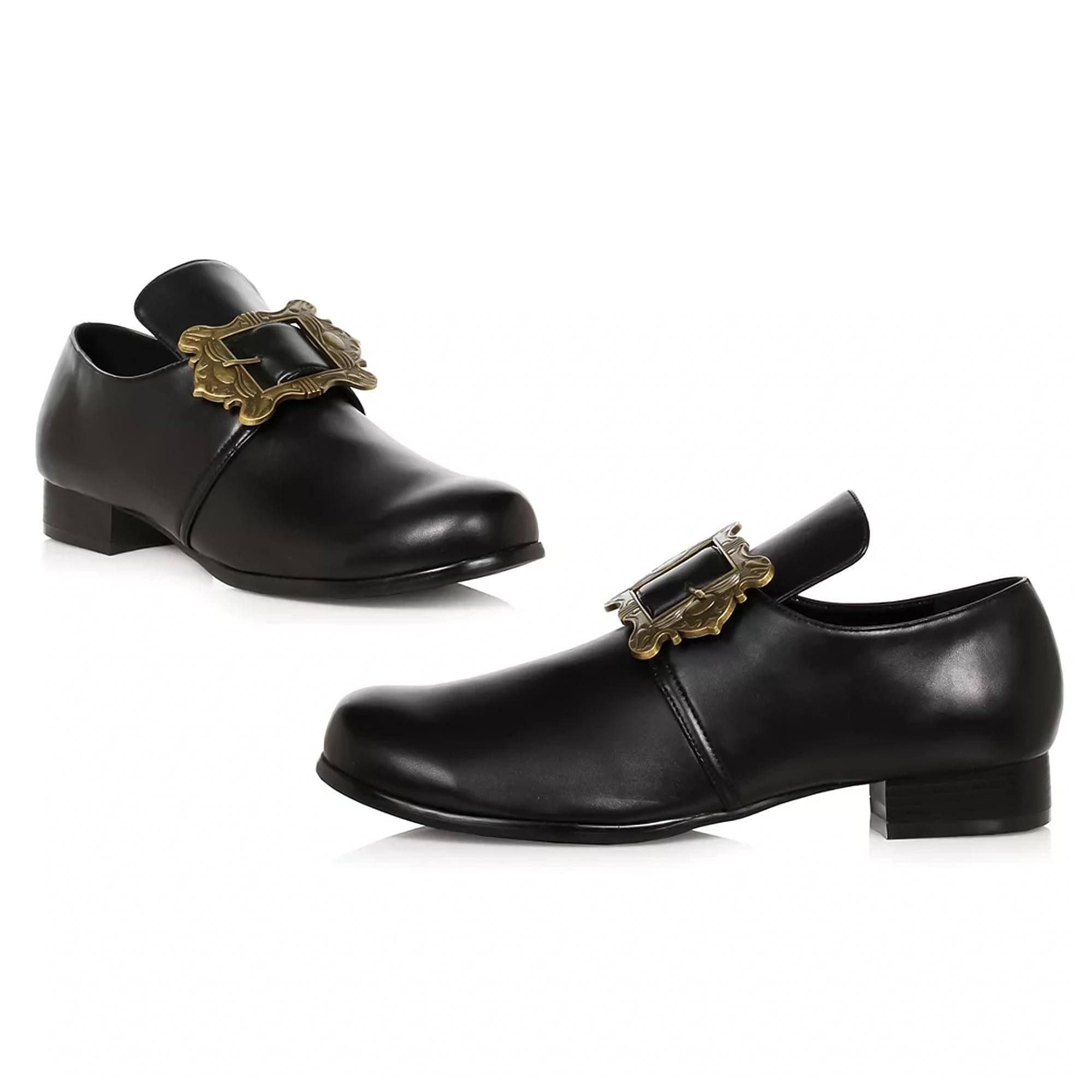 Front. Ellie Shoes - Colonial/Pirate Adult Costume Shoes| M 10-11 - Gold.