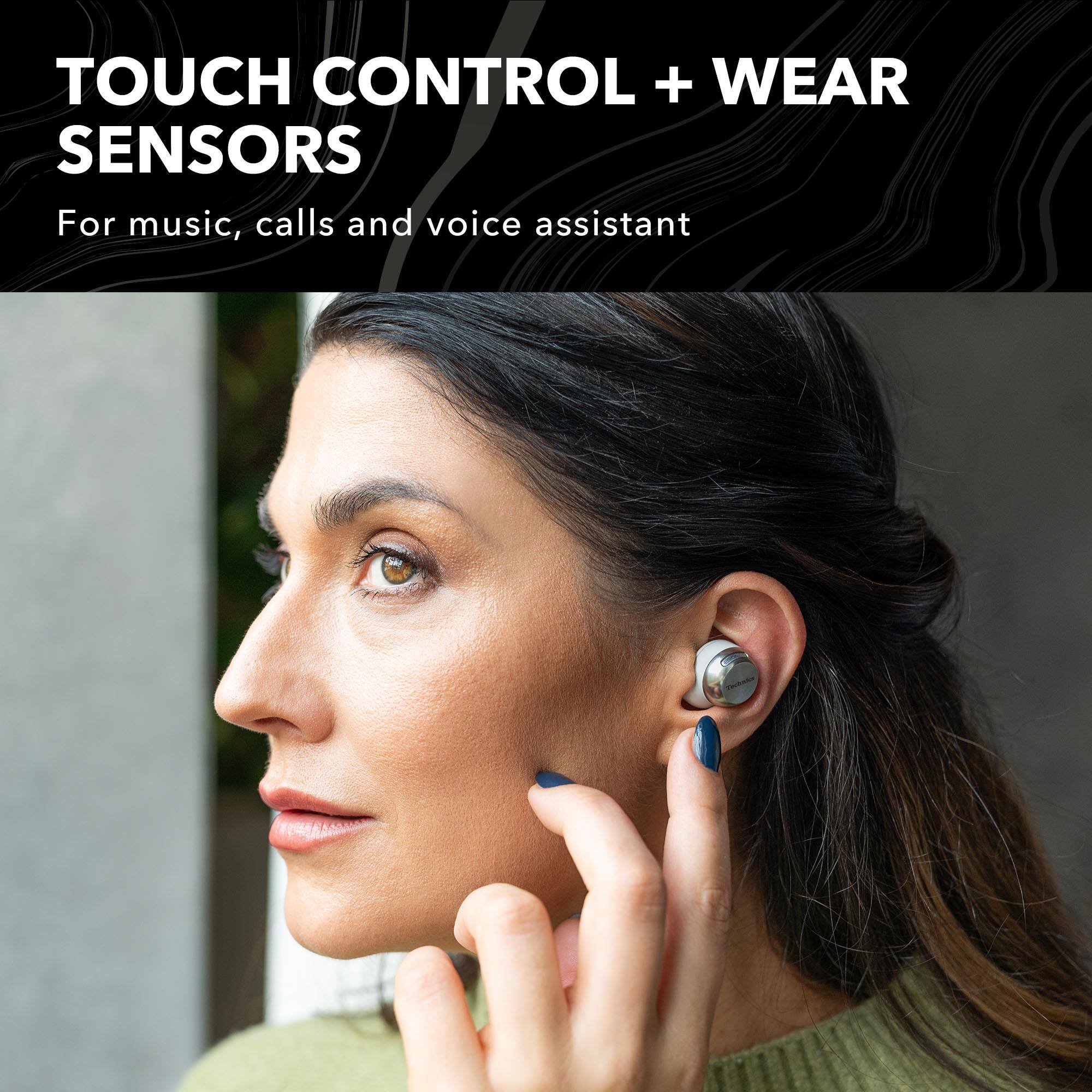 TOUCH CONTROL + WEAR SENSORS: For music, calls and voice assistant