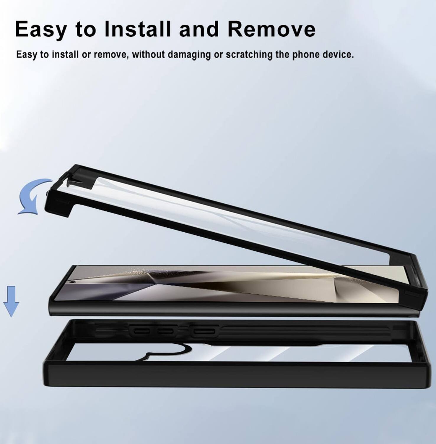 Easy to Install and Remove

Easy to install or remove, without damaging or scratching the phone device.