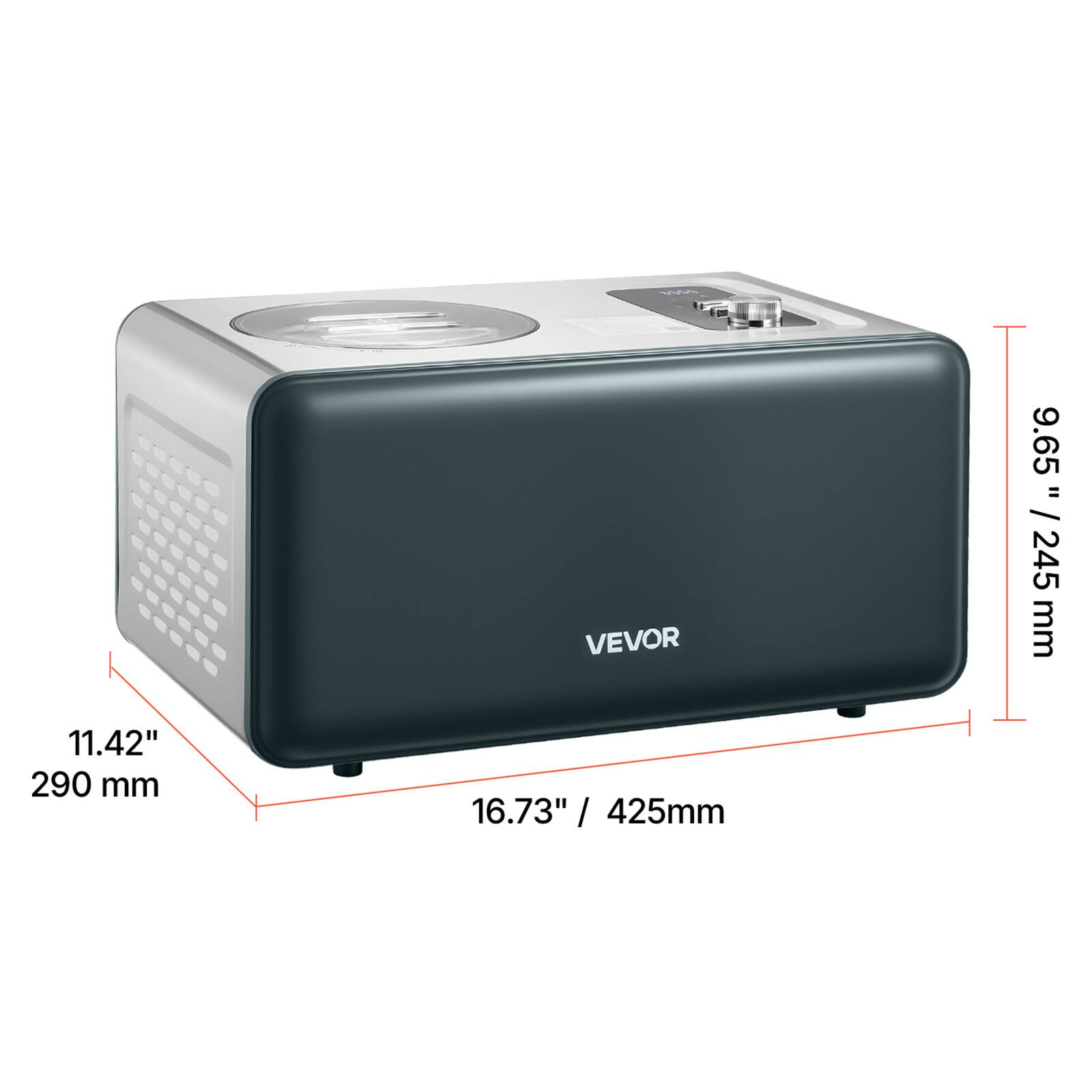 VEVOR  
9.65" / 245 mm  
11.42" / 290 mm  
16.73" / 425 mm