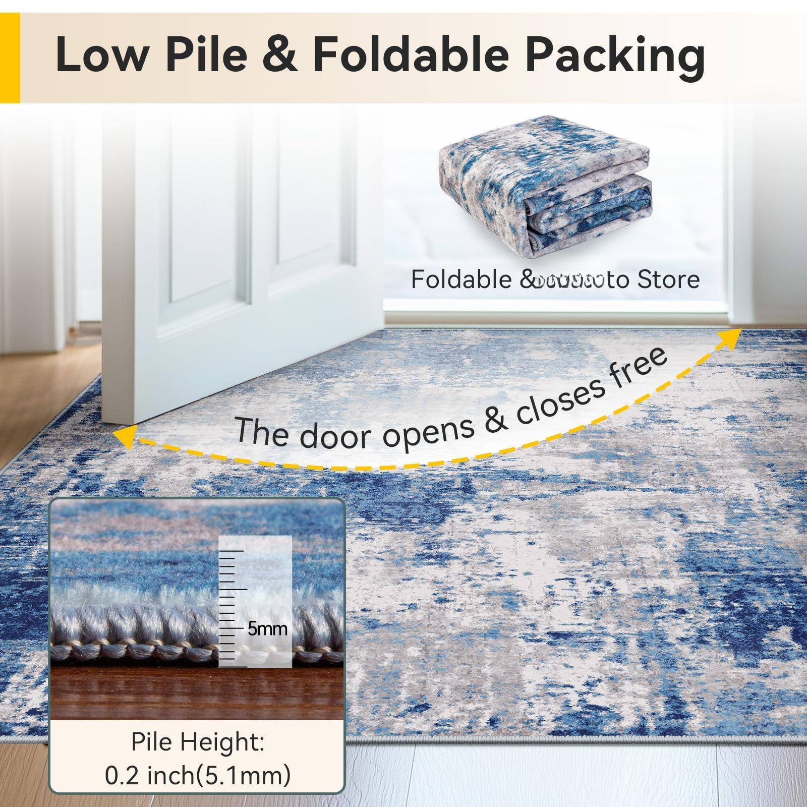 Low Pile & Foldable Packing

Foldable & easy to Store

The door opens & closes free

Pile Height: 0.2 inch (5.1mm)