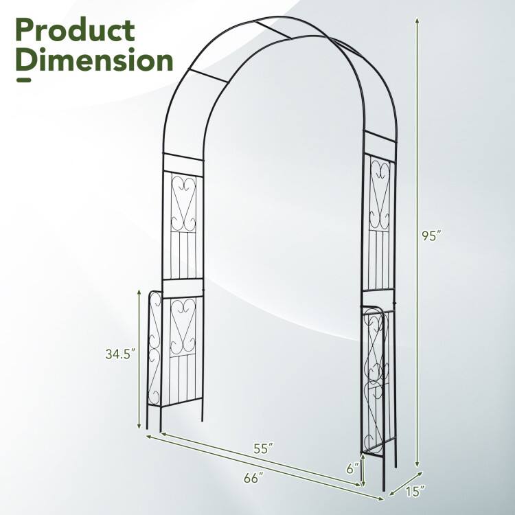 Product Dimension  
- 95"  
- 34.5"  
- 55"  
- 66"  
- 6"  
- 15"
