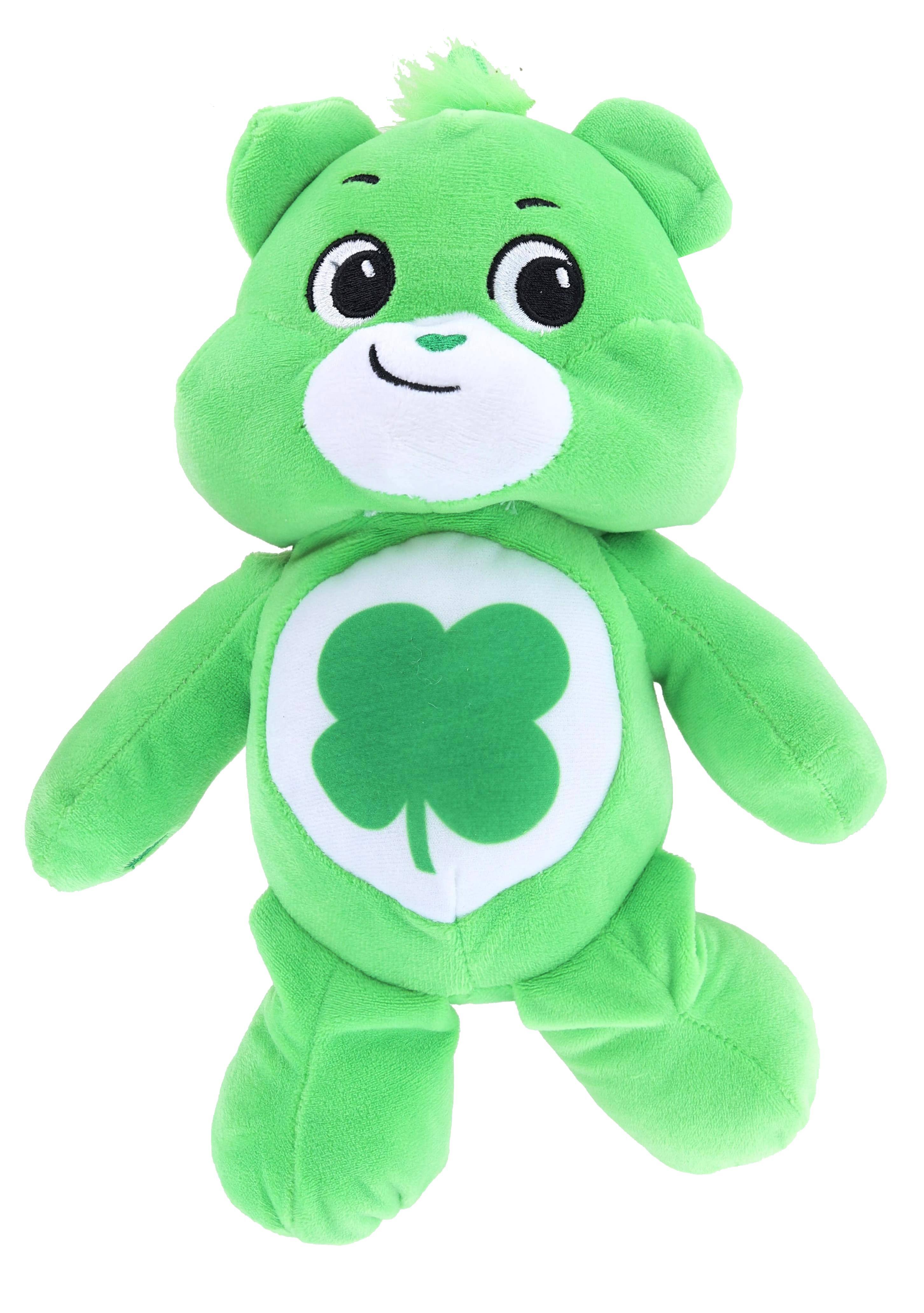 Front. Johnny's Toys - Care Bears 11 Inch Character Plush | Good Luck Bear - Green.
