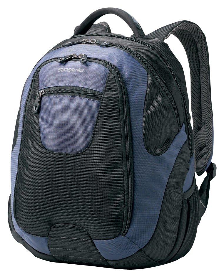 Front. Samsonite - Tectonic Backpack Laptop Case - Black/Blue.