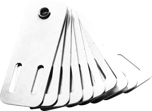 Front. Directed Electronics - Straight Pin Switch Brackets (10-Pack) - Silver.