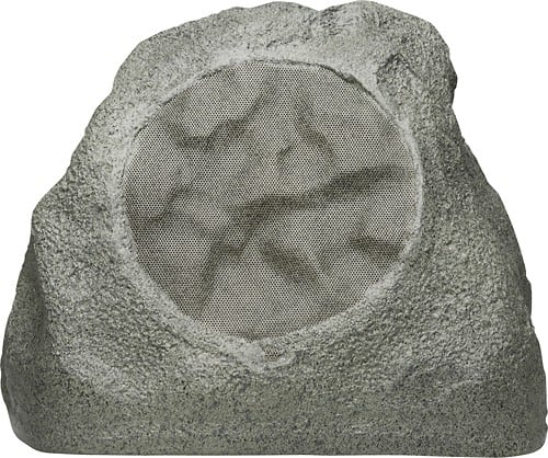 Front Standard. Russound - Single-Point Stereo Outdoor Rock Loudspeaker (Each) - Weathered Granite.