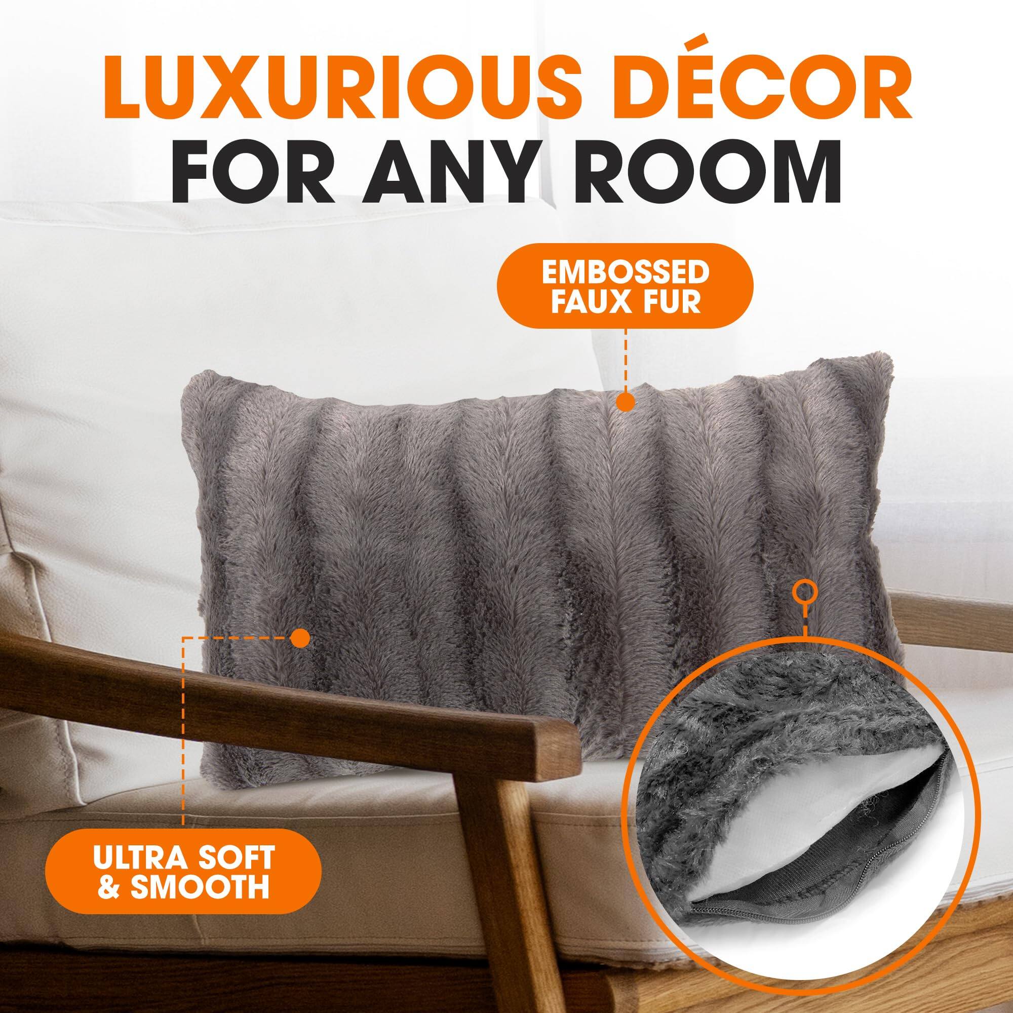 LUXURIOUS DÉCOR FOR ANY ROOM  
EMBOSSED FAUX FUR  
ULTRA SOFT & SMOOTH