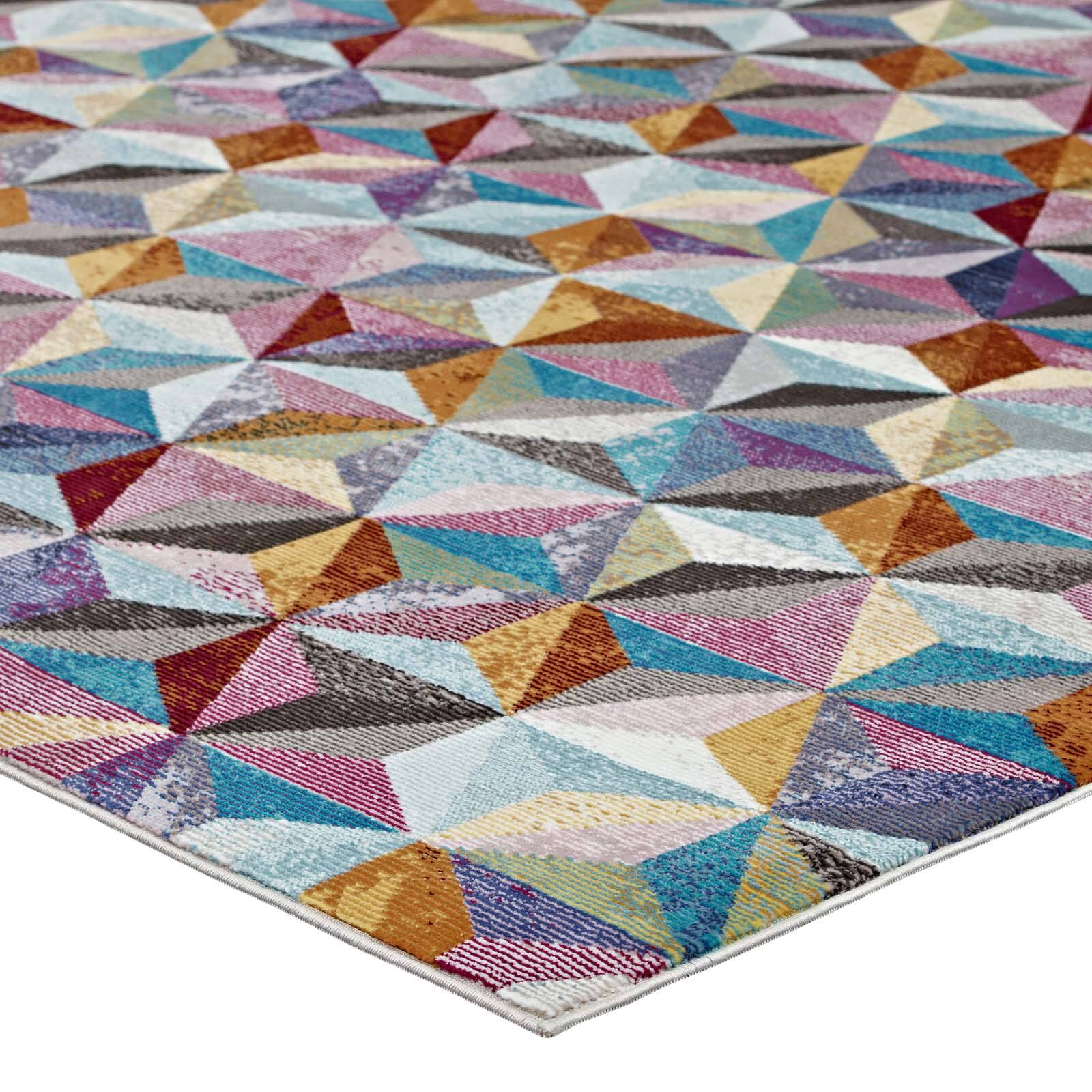 Alt View 2. Modway - Arisa Geometric Hexagon Mosaic Area Rug - Multicolored.