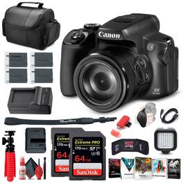 Canon - PowerShot SX70 HS Digital Camera (3071C001) + 2 x 64GB Cards + More