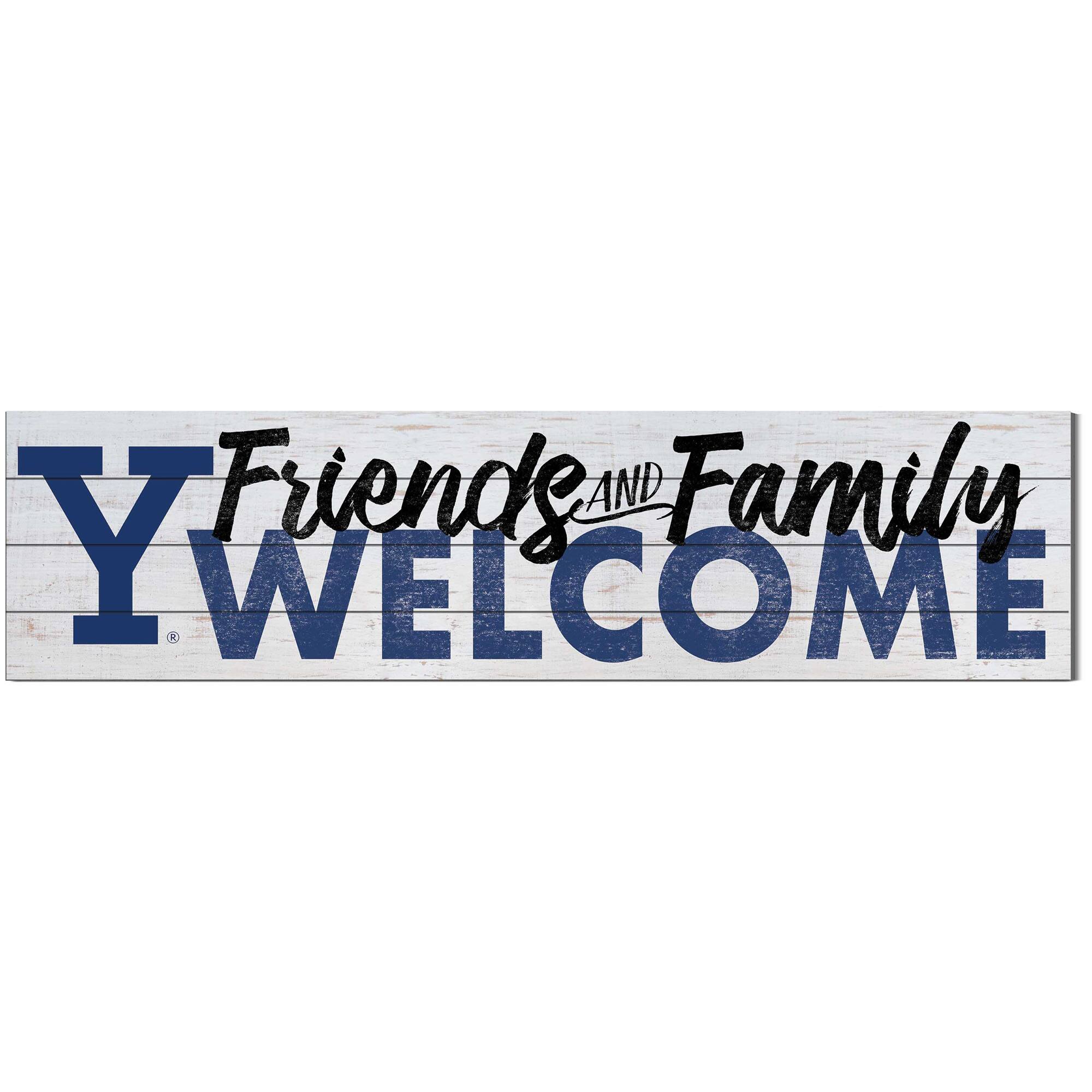 Yale Bulldogs 10'' x 40'' Friends & Family Welcome Sign