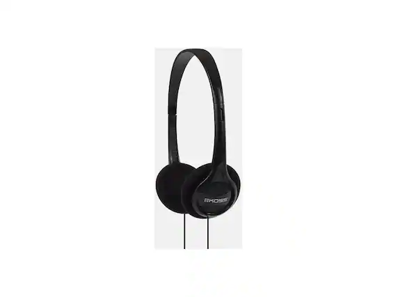 Front. Koss - Koss KPH7HB Wired On Ear Portable Headphones - Black - Red.