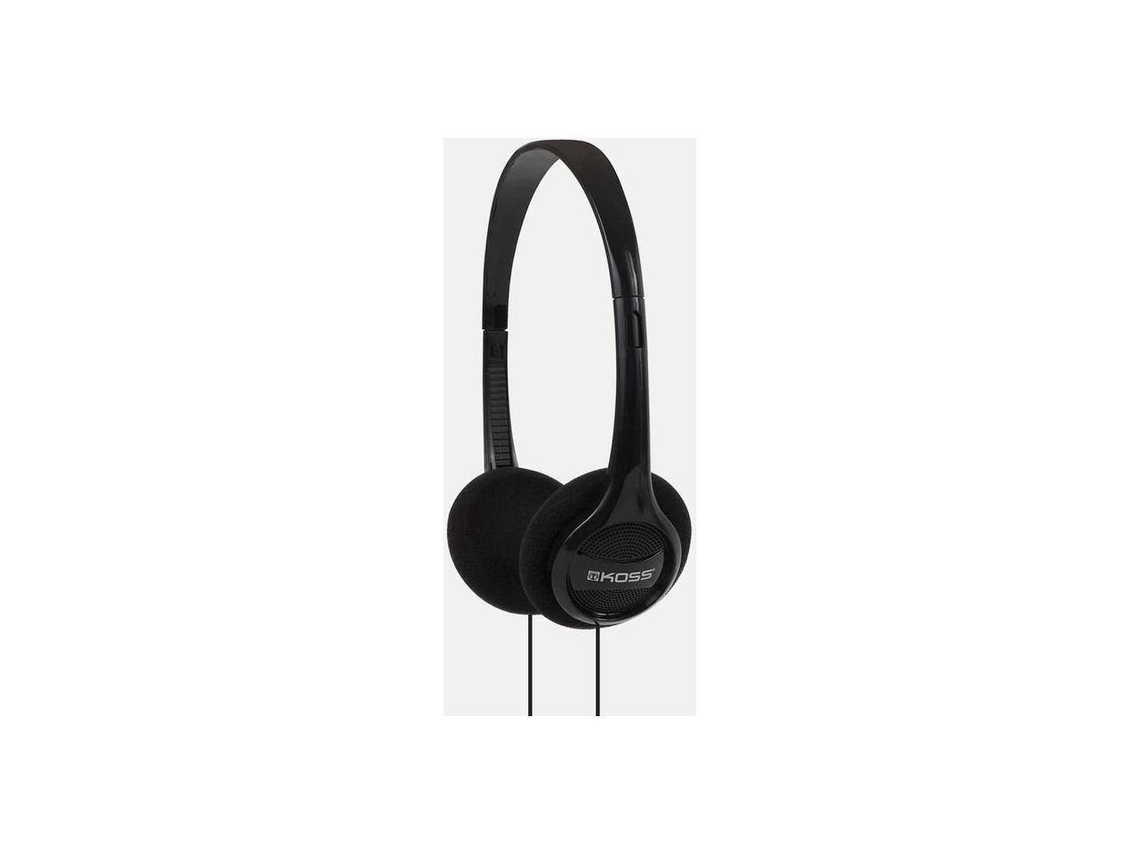 Front. Koss - Koss KPH7HB Wired On Ear Portable Headphones - Black - Red.