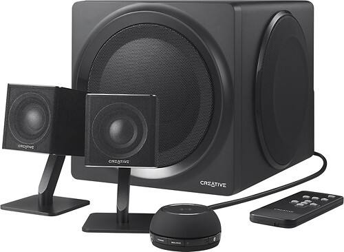 Front Standard. Creative - T4 2.1-Channel Wireless Bluetooth Digital Speaker System - Black.