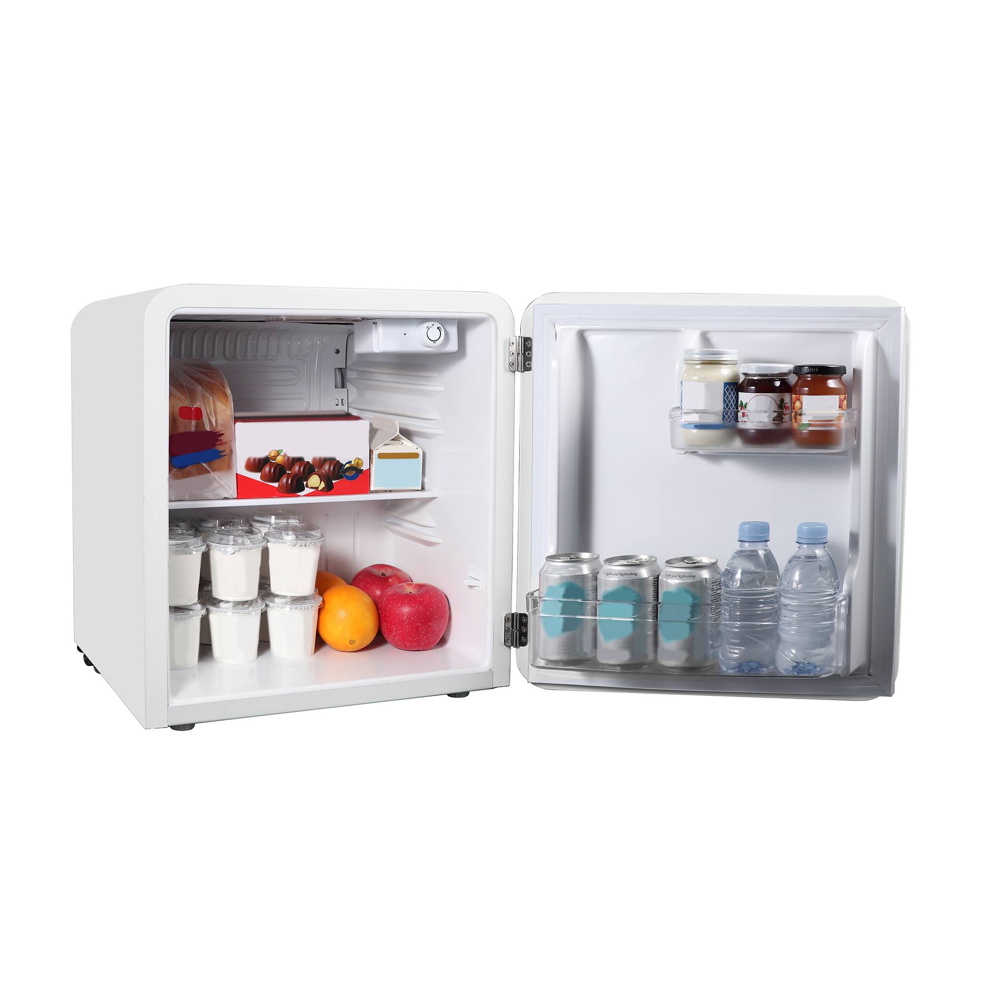 Alt View 7. Magic Chef - 1.6 Cu Ft ENERGY STAR Certified Retro Mini Fridge, Manual Defrost - White.