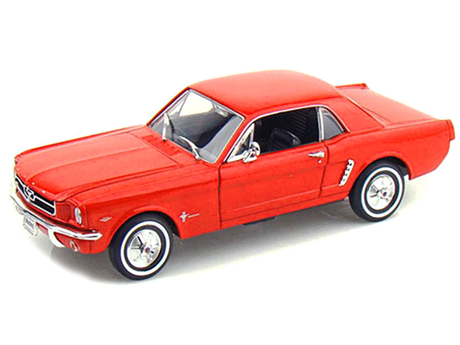 Angle. Welly - 1964 1/2 Ford Mustang Coupe Hardtop Red 1/24 Diecast Model Car by Welly - Red.