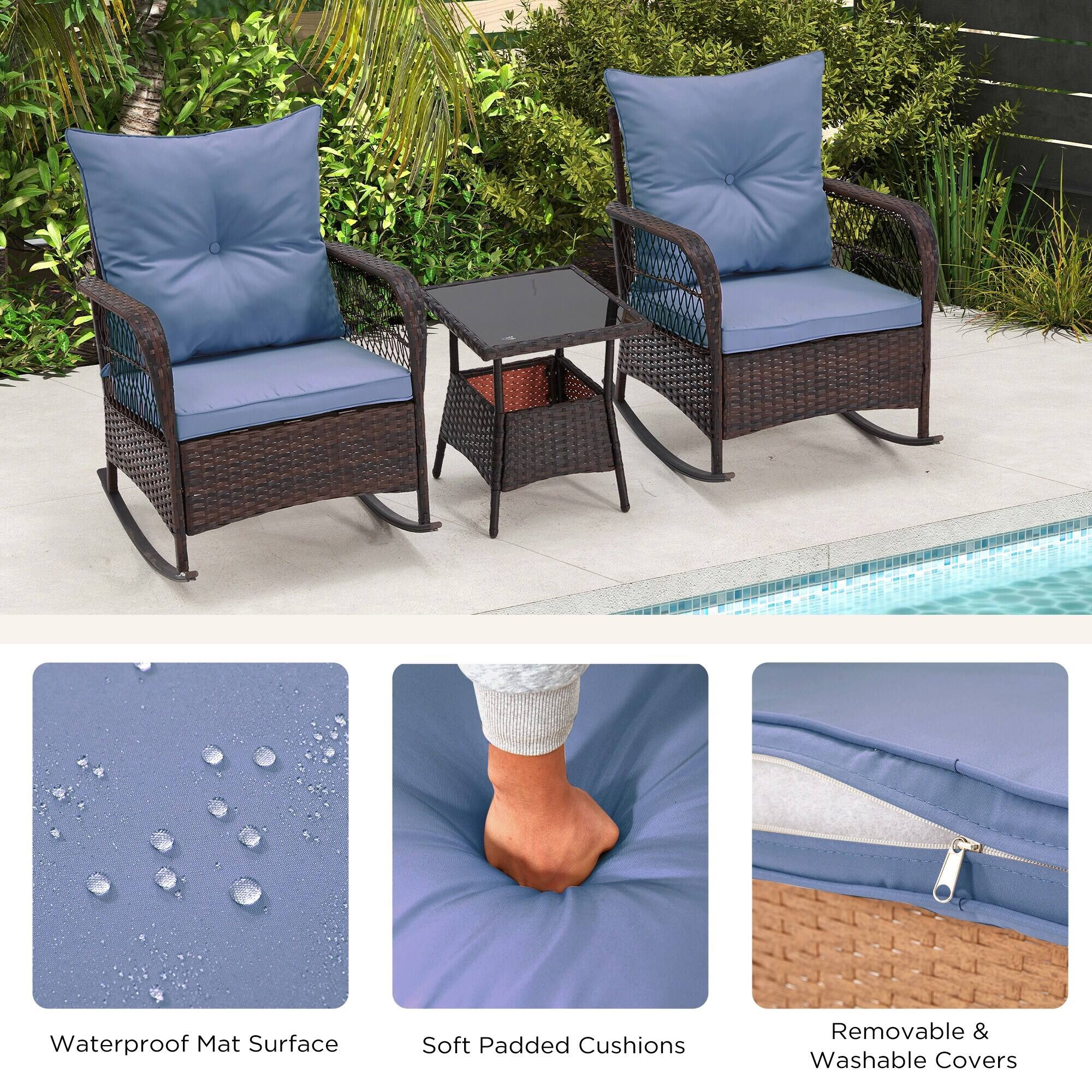 - Waterproof Mat Surface
- Soft Padded Cushions
- Removable & Washable Covers