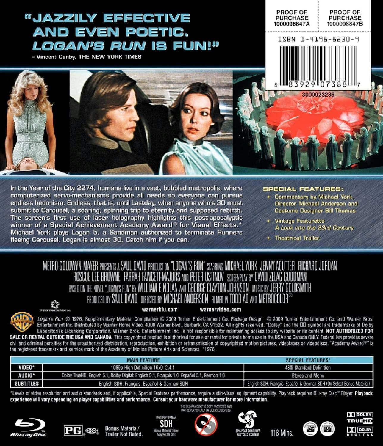 Back. Logan's Run [Blu-ray].