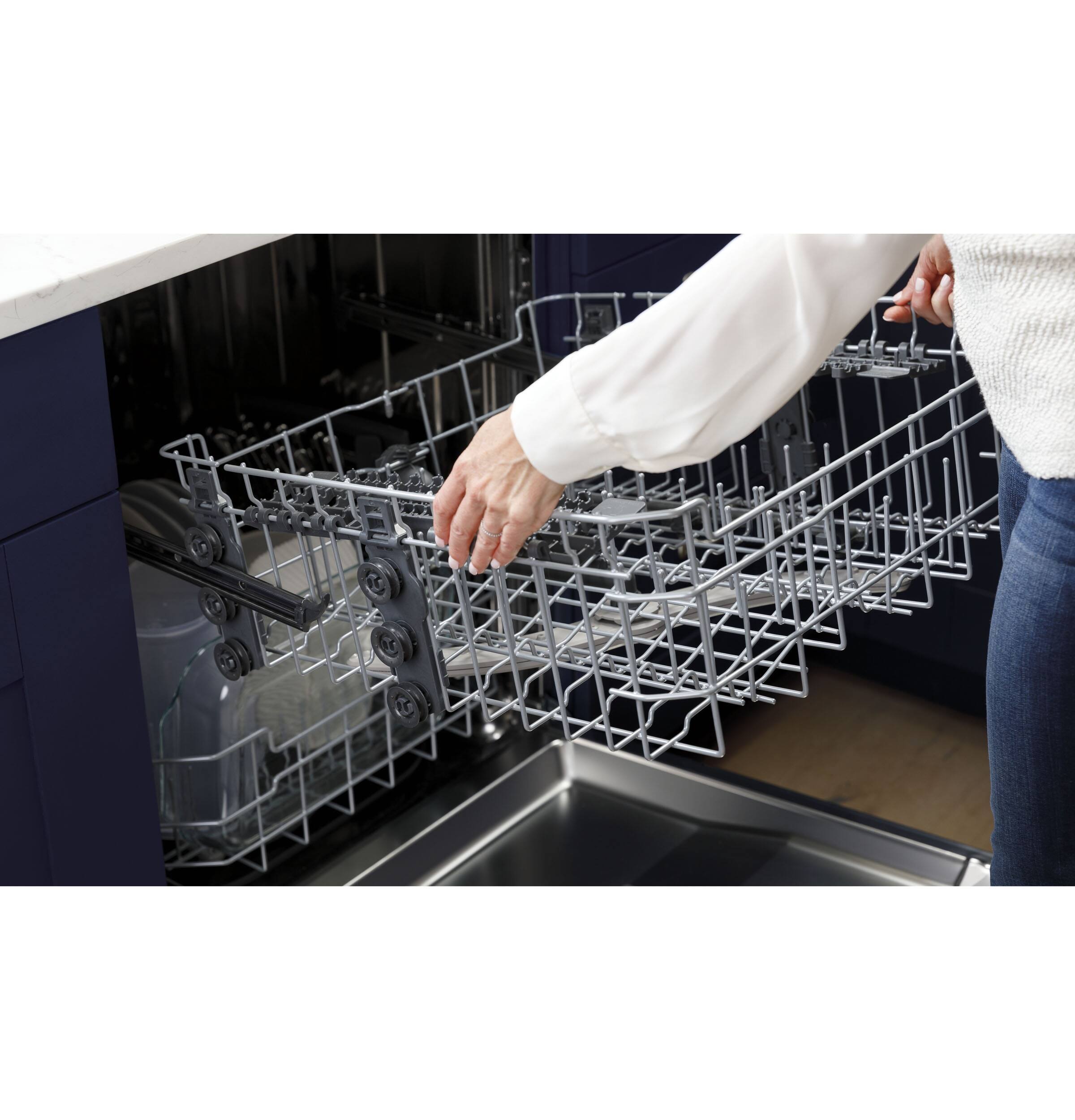 Alt View 7. GE - 24" Top Control Built-In Hybrid Stainless Steel Tub Dishwasher with Dry Boost - Stainless Steel.