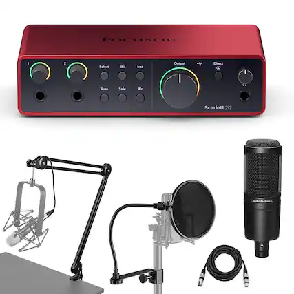 Focusrite Scarlett 2i2 audio-technica