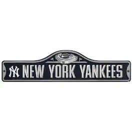 Open Road Brands - New York Yankees 5'' x 20'' Metal Street Sign - Multicolor