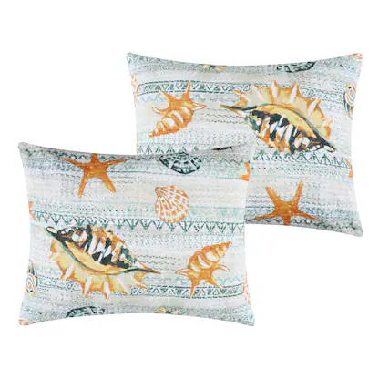 Front. BreeBe - Kona Sham Standard - Ocean.