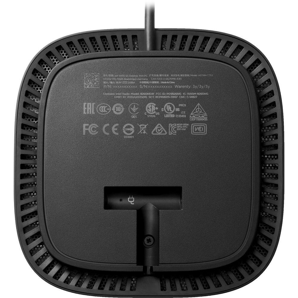 N 1000 S Desktop Mini PC  
Mohinole 1153/25 HO ec MLTO2S  
@oebingenGermany  
CAN CES-3  
nothingo_tnscribe  
MA -A BV -- LOMA - -  
nothingo_tnscribe  
P/N: XXXXXXXXXXXX  
S/N: XXXXXXXXXXXX  
Warranty 3y/3y/3y  
Contains Intel Radio Model: B2SONG  
FCC ID: P029820000G  
IC: 520A|22250H  
SCT  
RCHNIUS-O  
C-34827  
PRCS  
EAC  
10 C  
UL  
BS  
Ls US  
001  
UYOA  
LISTED  
8133459  
MCMC  
15000435  
nothingo_tnscribe  
HP-  
FC  
CE  
nLA  
VCI  
D33001