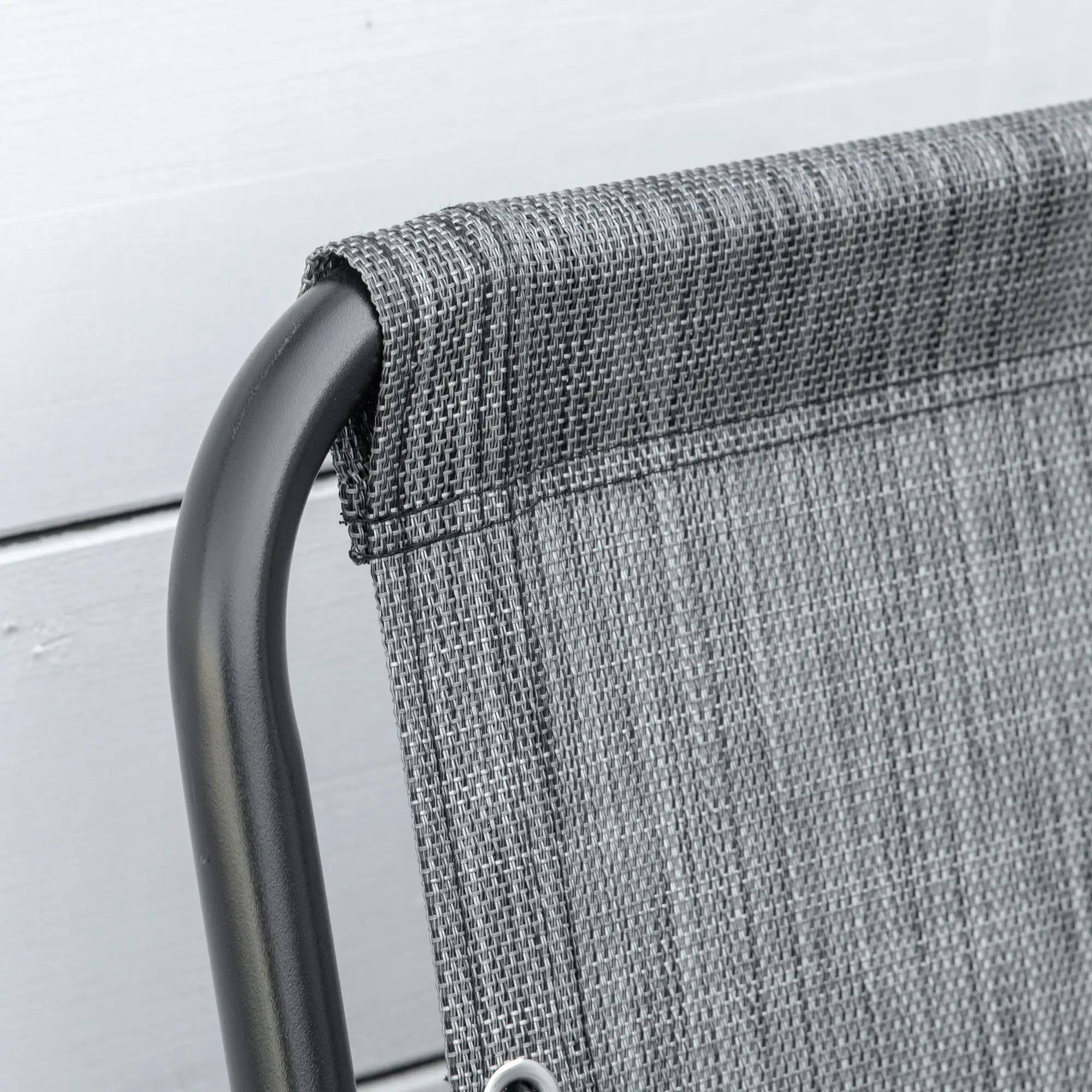 Alt View 1. Resenkos - Resenkos 2-Piece Collapsible Patio Chairs, Arm-Relaxing Beach Loungers, Perfect for Outdoor, Poolside Relaxation,Gray - Gray.