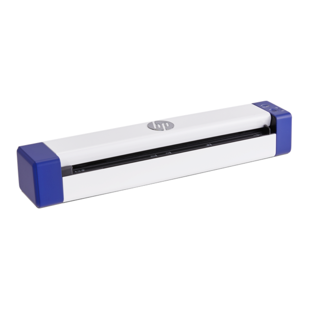 Alt View 3. HP - PS100W Portable Wireless Document Scanner Compact Simplex USB Wi-Fi Rechargeable for PC - Blue.