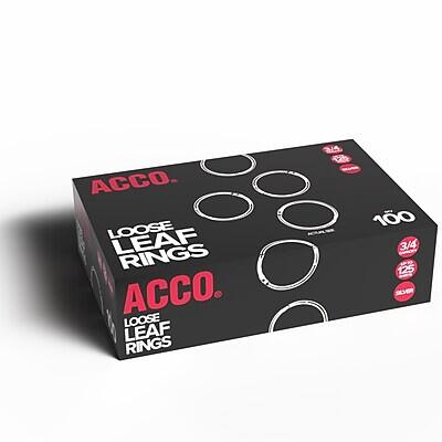 ACCO.  
LOOSE LEAF RINGS  
100  
3/4  
125  
SEVER