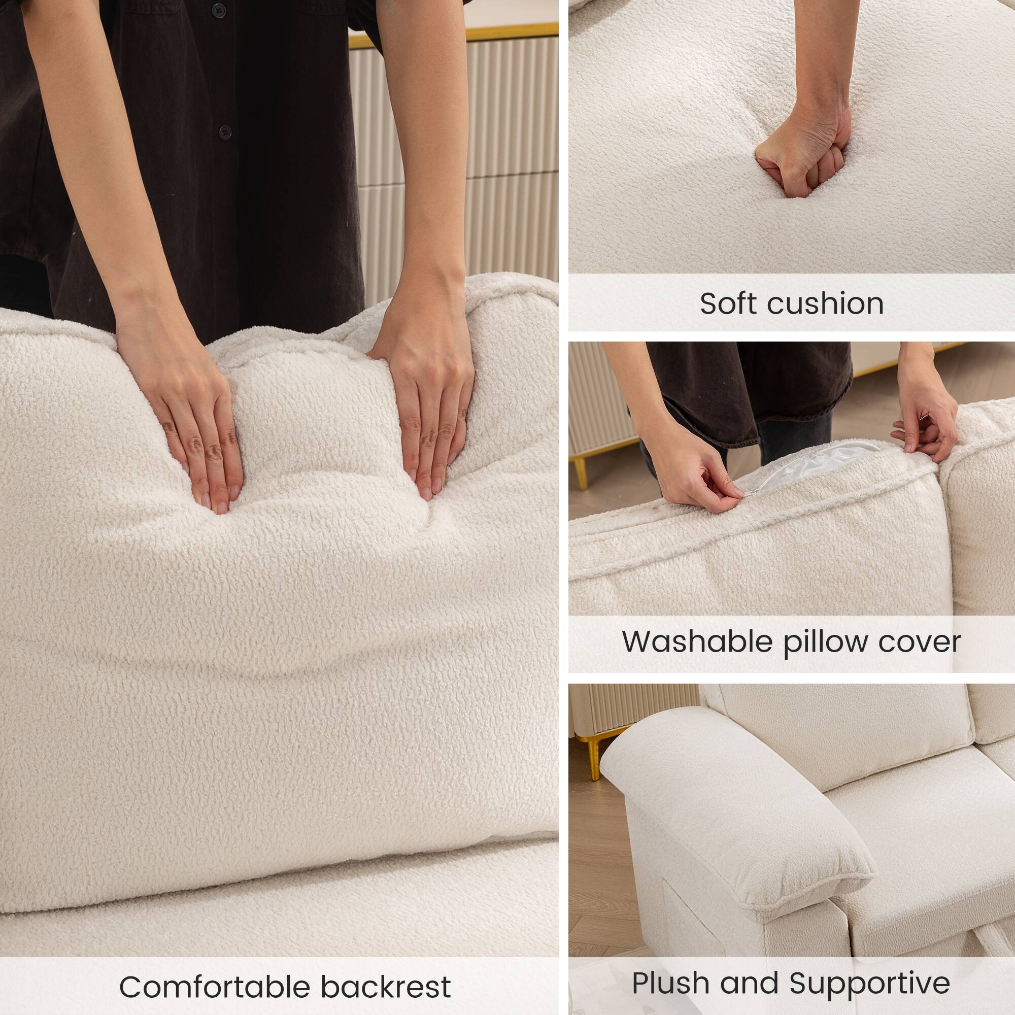 - Soft cushion
- Comfortable backrest
- Washable pillow cover
- Plush and Supportive