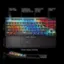 The image features a colorful keyboard with a detachable USB-C cable, an aircraft-grade aluminum top plate, and adjustable switches. The keyboard also has an OLED smart display and is compatible with ESC, F1, F2, F3, F4, F5, F6, F7, F8, F9, F10, F11, and F12 keys. The keyboard is 13 cm in length and has a premium magnetic wrist rest. Additionally, the keyboard offers per-key RGB illumination for a customizable and visually appealing typing experience.