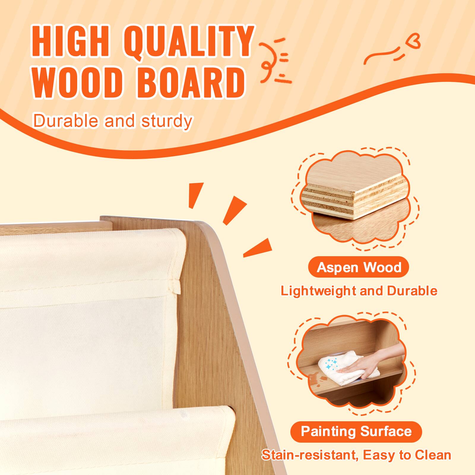 HIGH QUALITY WOOD BOARD
Durable and sturdy
Aspen Wood
Lightweight and Durable
Painting Surface
Stain-resistant, Easy to Clean