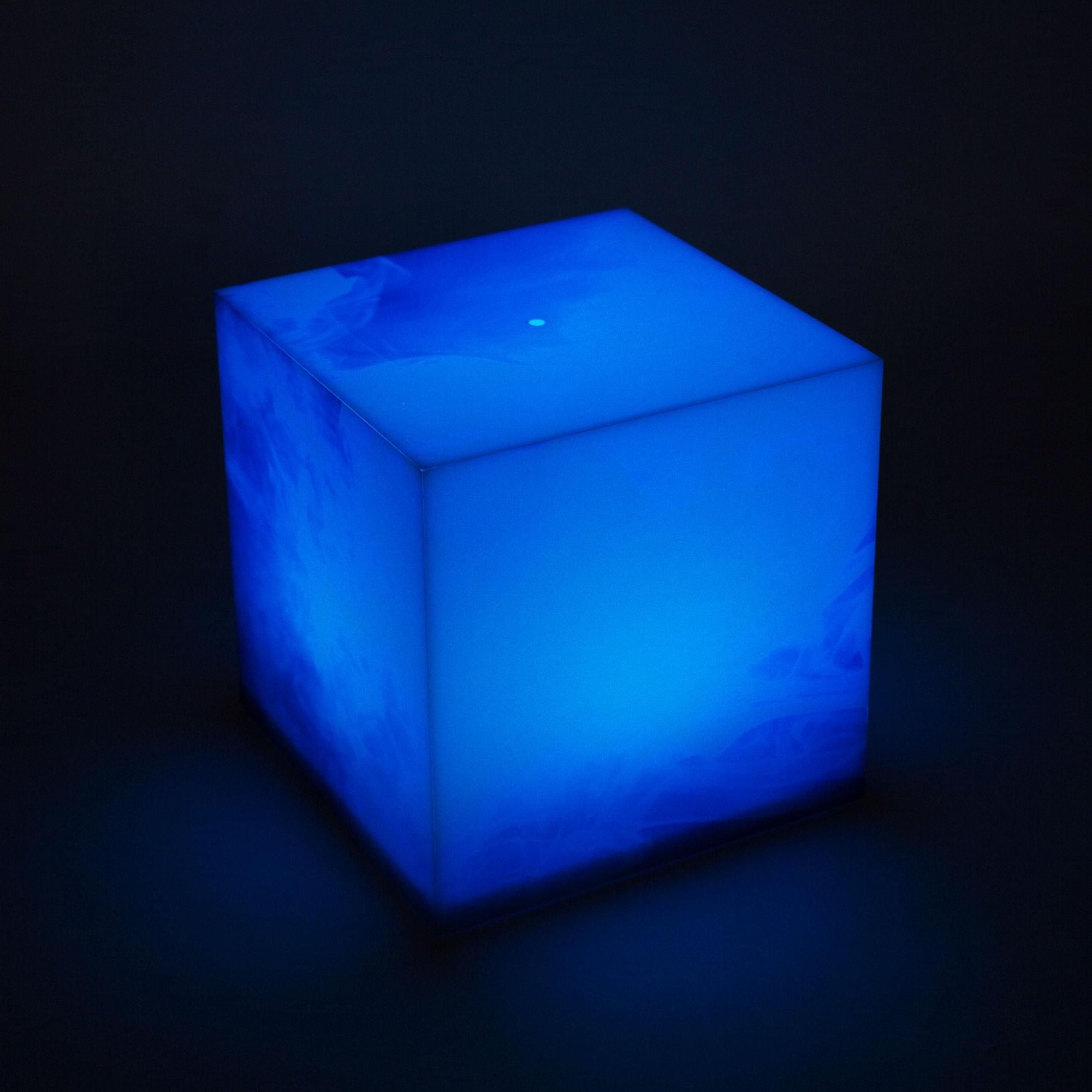 Alt View 1. Ukonic - Marvel Studios Tesseract Cube 6-Inch Color-Changing LED Mood Light Replica - Blue.